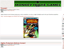 Tablet Screenshot of monkeyhousegames.com